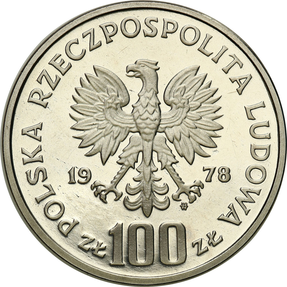 PRL. PRÓBA 100 złotych 1978 - Interkosmos